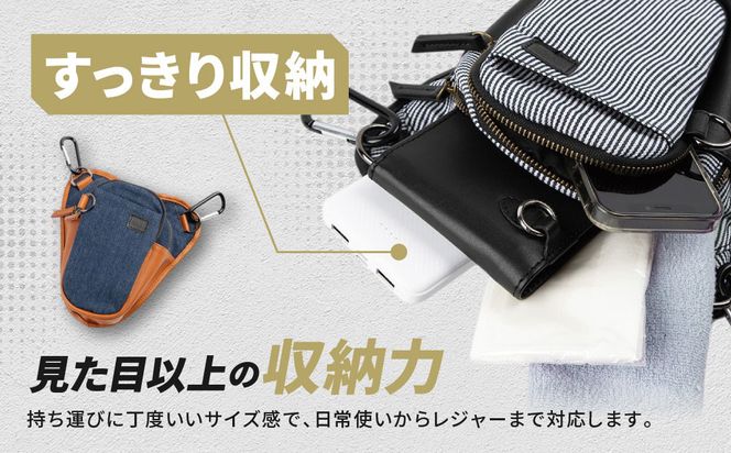 【デグナー】チョークバッグ[W-116A]【ブラウン-ネイビー】［ 京都 バイクギア バッグ 鞄 かばん 人気 おすすめ 革 レザー ツーリング ライダー バイカー バイク ブランド メーカー ギア パーツ ］ 261009_A-JR057VC02