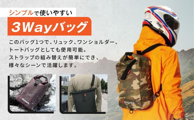 【デグナー】スリーウェイレインバッグ[NB-45]	【ブラック】［ 京都 バイクギア バッグ 鞄 かばん 人気 おすすめ 革 レザー ツーリング ライダー バイカー バイク ブランド メーカー ギア パーツ ］ 261009_A-JR058