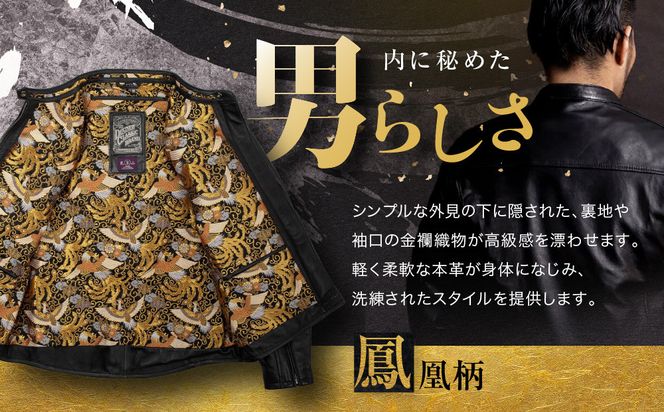 【デグナー】デグナークラシック×花山コラボジャケット   鳳凰＜XLサイズ＞ ［ 京都 八王子 バイクギア ジャケット 人気 おすすめ 革 レザー ツーリング ライダー バイカー バイク ブランド メーカー ギア パーツ ］ 261009_A-JR061VC03