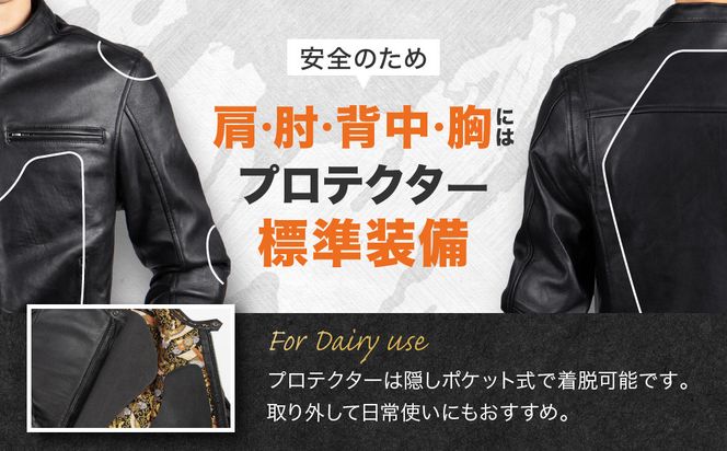 【デグナー】デグナークラシック×花山コラボジャケット   鳳凰＜XLサイズ＞ ［ 京都 八王子 バイクギア ジャケット 人気 おすすめ 革 レザー ツーリング ライダー バイカー バイク ブランド メーカー ギア パーツ ］ 261009_A-JR061VC03