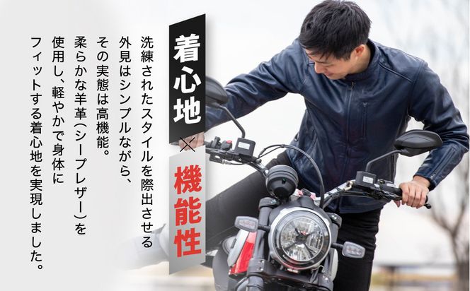 【デグナー】レザージャケット ネイビー〈Mサイズ〉22SJ-3［ 京都 バイクギア ジャケット 人気 おすすめ 革 レザー ツーリング ライダー バイカー バイク ブランド メーカー ギア パーツ ］ 261009_A-JR066VC01