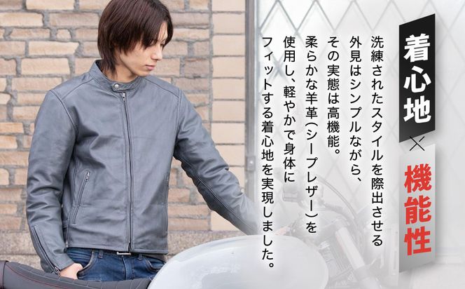 【デグナー】レザージャケット グレー〈XLサイズ〉22SJ-3［ 京都 バイクギア ジャケット 人気 おすすめ 革 レザー ツーリング ライダー バイカー バイク ブランド メーカー ギア パーツ ］ 261009_A-JR067VC03