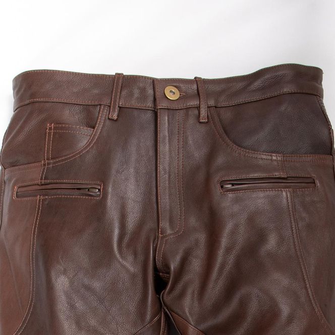 【デグナー】メンズカップ付レザーパンツ [DP-28] ブラウン 〈Sサイズ〉［ 京都 バイクギア ブランド 大好評 レザー パンツ 人気 おすすめ 牛革 革 ツーリング ライダー バイカー バイク パーツ 送料無料 ふるさと納税 ］ 261009_A-JR073VC01