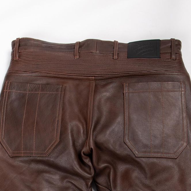 【デグナー】メンズカップ付レザーパンツ [DP-28] ブラウン 〈Mサイズ〉［ 京都 バイクギア ブランド 大好評 レザー パンツ 人気 おすすめ 牛革 革 ツーリング ライダー バイカー バイク パーツ 送料無料 ふるさと納税 ］ 261009_A-JR073VC02