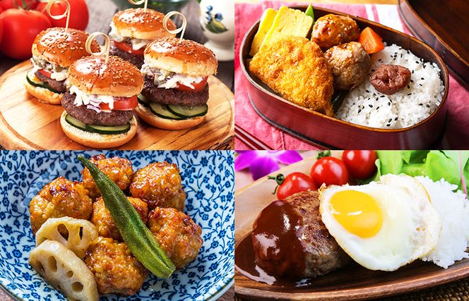 099H869 人気のハンバーグとつくね 4種セット【冷凍 惣菜 簡単調理 一人暮らし】