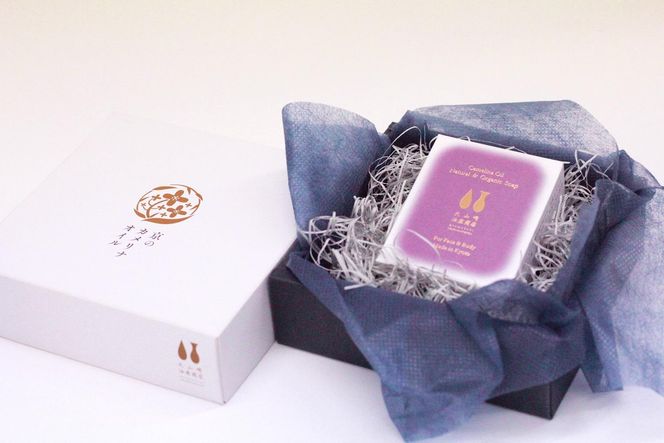 【大山崎油座商店】カメリナオイル20%以上含有自然派石けんギフト箱入り［ 京都 オイル ブランド お肌に優しい 石けん 人気 おすすめ オーガニック 自然 植物由来 乾燥対策 コスメ スキンケア ギフト お取り寄せ 通販 送料無料 ふるさと納税 ］ 261009_A-XL002