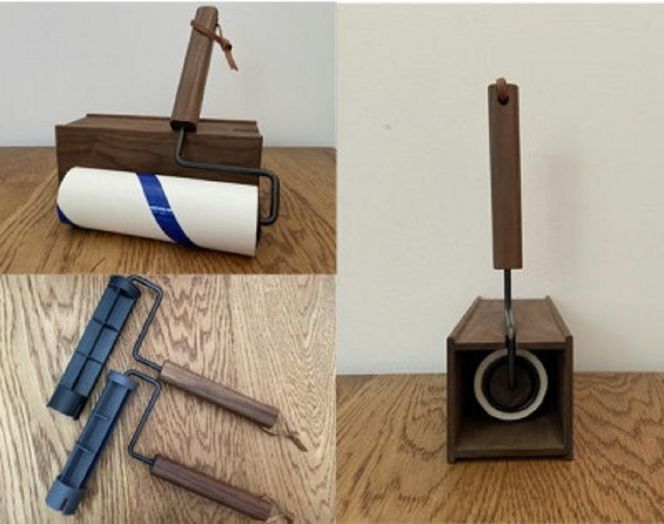 ウォルナット材とアイアンを使ったオリジナル粘着ローラー 272183_DV004