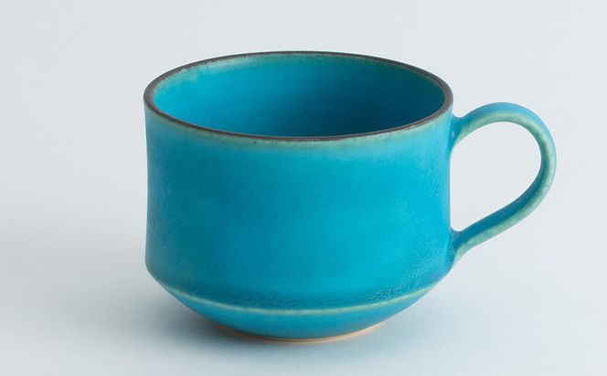 【瑞光窯-ZUIKOU-】スタッキングマグ ペアセット(ターコイズブルー/青)［ 京都 京焼 陶磁器 清水焼 窯元 コーヒーカップ マグカップ 180ml 適量サイズ おしゃれ 人気 おすすめ 食器 うつわ 陶器 お取り寄せ 通販 送料無料 ふるさと納税 ］ 261009_B-HK30