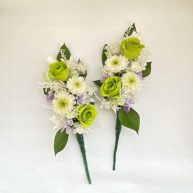 AJ079-1 プリザーブドフラワーアレンジ【綾香/緑】春日部市 シュガーパイン