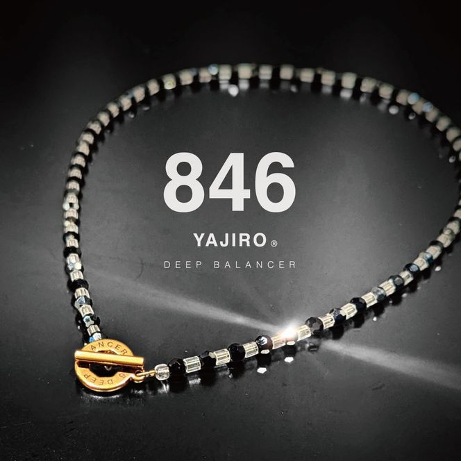 【846YAJIRO】スポーツネックレス 8シリーズ ネックレス GOLD TITA22〈DEEP BLACK・Lサイズ50センチ〉｜京都 アスリートネックレス 人気［ 磁気ネックレス プロ選手愛用 スポーツブランド 疲労回復 体調管理 睡眠 健康 おしゃれ スポーツ 人気 おすすめ お取り寄せ 通販 送料無料 ふるさと納税 ］ 261009_A-WA001VC02