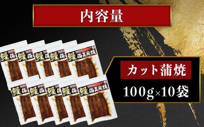 【訳あり】鹿児島県大隅産 うなぎカット蒲焼 合計1kg  (100g×10パック） 464686_AK72