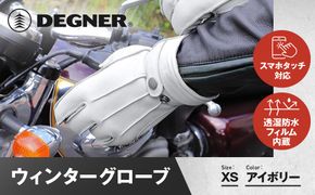 【デグナー】ウィンターグローブ [WG-34]アイボリー〈XSサイズ〉［ 京都 革 手袋 レザー グローブ バイクギア ブランド 大好評 人気 おすすめ 牛革 ツーリング ライダー バイカー バイク パーツ お取り寄せ 送料無料 ふるさと納税 ］ 261009_A-JR090VC01