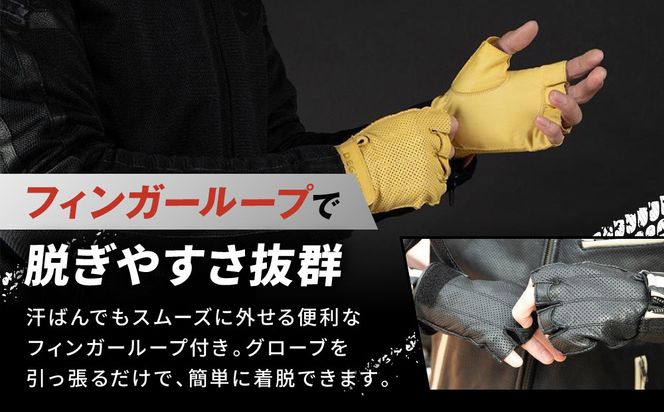 【デグナー】ハーフメッシュレザーグローブ[TG-82MH]タン＜Mサイズ＞［ 京都 バイク 革製品 ブランド グローブ 人気 おすすめ 革 ハーフ メッシュ レザー ツーリング ライダー バイカー バイクギア メーカー ギア パーツ 送料無料 ふるさと納税 ］ 261009_A-JR104VC01