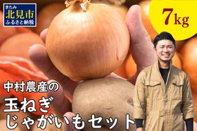 【予約：2024年9月下旬から順次発送】北見市産 たまねぎとじゃがいもセット 約7kg ( 野菜 たまねぎ 玉ねぎ タマネギ 玉葱 ジャガイモ じゃがいも 北海道 セット ふるさと納税 )【002-0007-2024】