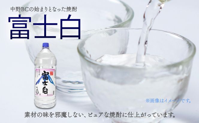紀州の地酒 甲類 焼酎 富士白 ふじしろ 25度 4L×4本 エバ
