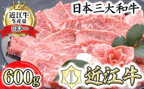 【４等級以上の未経産牝牛限定】近江牛カルビ焼肉【600ｇ】【AF11U】