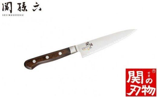 H23-03 ＜湿式砥石を使用した本格刃付＞ ◇貝印 関孫六 木蓮 ぺティ 120mm （本通し・一体口金・ステンレス三層鋼） ～果物ナイフ 小さい 包丁 ステンレス 天然木 調理器具 キッチンツール ギフト 贈り物にも～