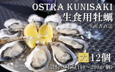 生食用殻付き牡蠣「Ostra Kunisaki」大きいサイズ12個（殻付き重量110～200g/個）_2360R