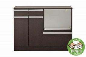 スライス (マイズ)120カウンターレンジ BR 【カウンター キッチン収納 レンジ収納 家具 国産 台所用品 食器収納】(H060447)