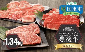 【豊後牛／満足セット】 カルビ焼肉用 ＆ 赤身すき焼き用 & 霜降りサーロインステーキ_2187R