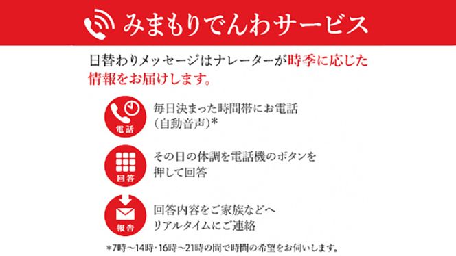 郵便局のみまもりサービス「みまもりでんわサービス（６ヶ月）」固定電話コース[BP002ci]