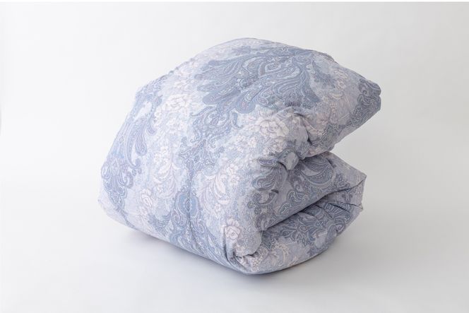 羽毛布団 シングル ホワイト ダック ダウン 93％1.3kg ブルガリア産 80番手サテン (エリーヌブルー) 本掛け / 川村羽毛 / 山梨県 韮崎市 [20743610] 羽毛 布団 羽毛ふとん 本掛け布団