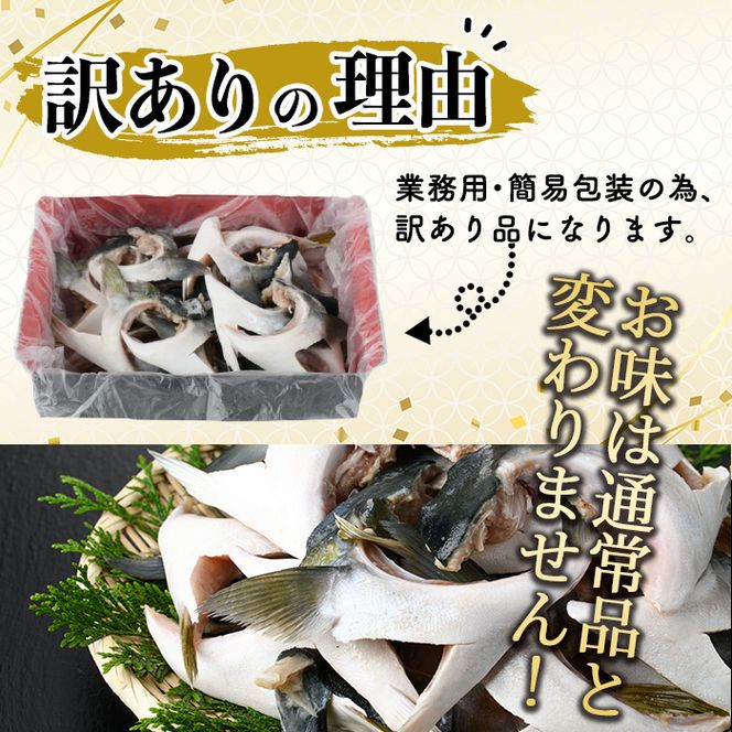 ＜訳あり＞ 無塩 ブリカマ (約3kg)大分県産 国産 ぶりかま ブリ ぶり 鰤 養殖ブリ 煮つけ 鰤かま カマ焼き 冷凍 大分県 佐伯市【ET002】【(有)三宅水産】