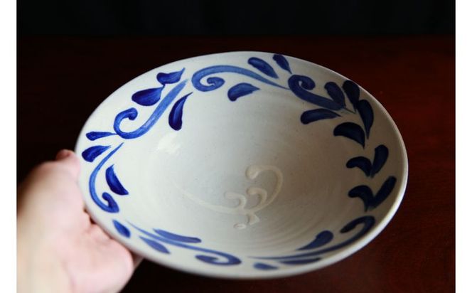 【EXPIRED】やちむん【工房エクレシア】7.5寸鉢　唐草　Seed（種）