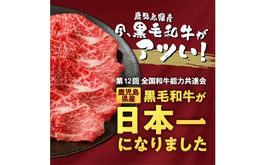 鹿児島県産黒毛和牛肩ロース肉（4等級）　K171-001