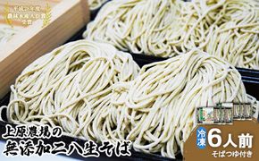 上原農場の無添加二八生そば6人前 340g(めん240g+つゆ50g×2)×3袋 生蕎麦 蕎麦 そば 麺 無添加 ルチン ポリフェノール 上原農場そば粉 農林水産大臣賞受賞 ふるさと納税 北海道 中標津町 中標津【30004】