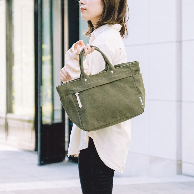 【J-436】HOSOIFUKUROMONO　ミディアムトートバック　マスタード［高島屋選定品］