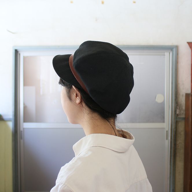 帽子（リネン：ブラック） Z-UU-A50A