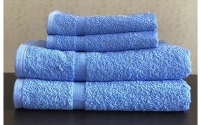 099H3649 泉州タオルＪＯＹバス＆フェイス４枚セット（パイロットブルー）【泉州タオル 国産 吸水 普段使い 無地 シンプル 日用品 家族 ファミリー】