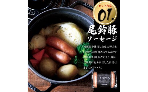 【PREMIUM PORK】尾鈴豚ハム・ソーセージ詰め合わせ 9種セット 【 数量限定 肉 豚肉 ぶた 豚 国産 九州産 宮崎県産 ウインナ― ハム 生ハム ソーセージ 加工品 】 [C09208]