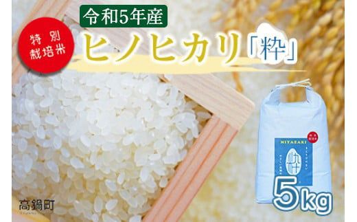 ＜令和5年度 特別栽培米「粋」ヒノヒカリ5kg ＞ ※入金確認後、翌月末迄に順次出荷します。【c857_kh_x4】