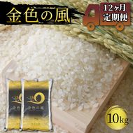 米 定期便 10kg 12ヶ月 精米 一等米 金色の風 岩手県産 ご飯 白米 [56500588_1]