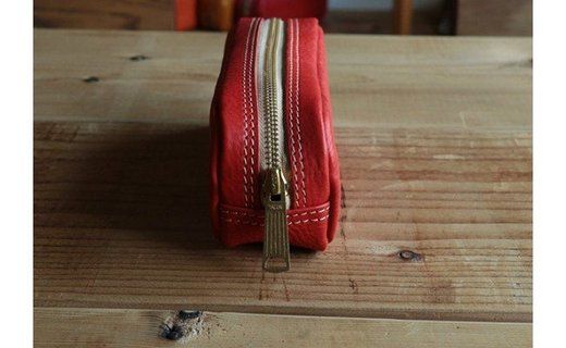 イタリアンレザーペンケース（筆箱） 【レッド】Z007VC06