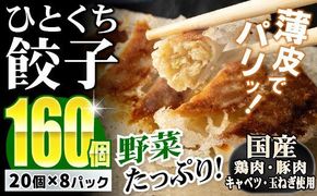 【野菜たっぷりヘルシー♪】一口ぎょうざ160個セット B-636