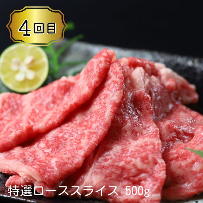 【CF】《定期便》全4回お届け！大川原高原牛　特選ロース(しゃぶしゃぶ・ステーキ・焼肉・スライス)《お申込み月の翌月から出荷開始》---sanagouchi_nfw_18_tei---