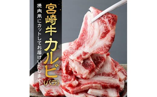 ※発送時期が選べる※【訳あり】 宮崎牛 カルビ（ バラ ） 焼肉 500g 【 肉 牛肉 焼肉 BBQ 焼き肉 焼くだけ おかず 簡単調理 】 [E11137]