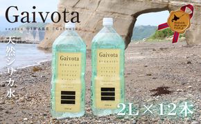 ＜Gaivota　2箱（2L×6本/箱）＞北のハイグレード食品 天然シリカ水  ミネラルウォーター  軟水 北海道産 北海道 乙部町 天然水 美容 ケイ素 無添加 シリカ ガイヴォータ 美肌 ミネラル 口当たり まろやか 備蓄 災害用 非常用