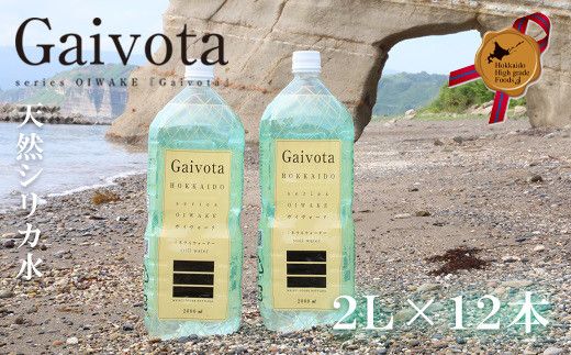 ＜Gaivota　2箱（2L×6本/箱）＞北のハイグレード食品　北海道乙部町の天然シリカ水