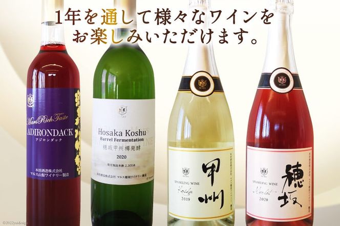 ワイン 定期便 12回 マルスセレクト毎月お届け / 本坊酒造 マルス穂坂ワイナリー / 山梨県 韮崎市 [20743307] おまかせ
