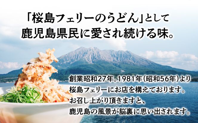 桜島フェリー名物　てんこ盛りごぼ天うどんセット　4食セット～　K244-001