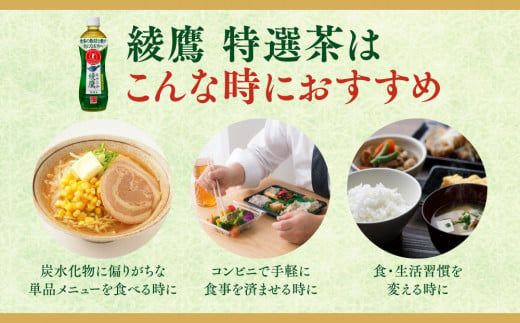 綾鷹「特選茶」500mlペットボトル×24本(1ケース)◇｜綾鷹は、急須で入れたような緑茶本来の“にごりのある色味”と“舌に旨みが残るふくよかな味わい”を実現した、ワンランク上の本格的なお茶 ※離島への配送不可