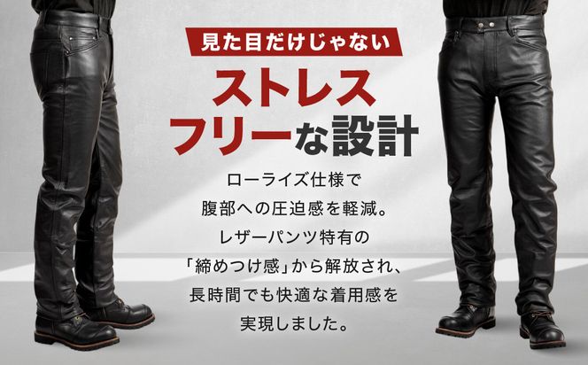 【デグナー】スリムフィットレザーパンツ[DP-18A] ブラック 〈Lサイズ〉［ 京都 バイクギア 牛革 パンツ ズボン ファッション 服 人気 おすすめ 革 レザー ツーリング ライダー バイカー バイク ブランド メーカー ギア パーツ 送料無料 ふるさと納税 ］ 261009_A-JR075VC03