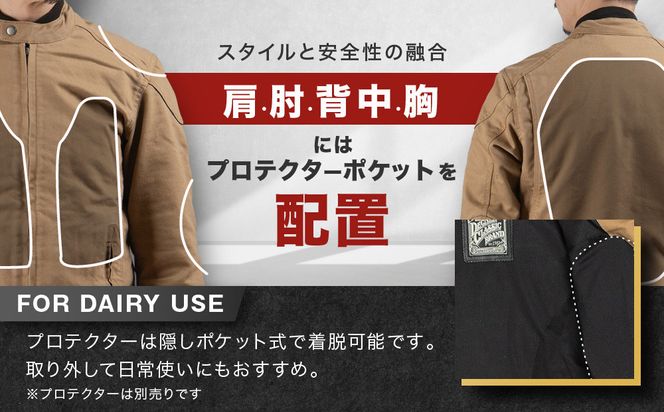 【ふるさと納税限定】AAコットンジャケット[25SJ-7F] ＜Lサイズ＞［ 京都 バイク 革製品 ブランド ジャケット 人気 おすすめ 革 レザー ツーリング ライダー バイカー バイクギア メーカー ギア パーツ お取り寄せ 送料無料 ふるさと納税 ］ 261009_A-JR111VC02