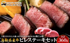 18.鳥取県産牛 ヒレステーキセット 3枚 計360g 313726_AJ019