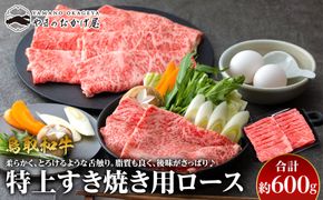 34.鳥取和牛 特上すき焼き用ロース 約600g 313726_AJ031