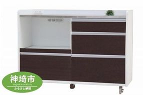 パレス 120カウンター ブラウン 【キッチンカウンター レンジ台 レンジボード ボード 人気 おしゃれ おすすめ モダン シンプル ナチュラル リビング 開梱設置 梱包材引き取り 完成品】(H062229)